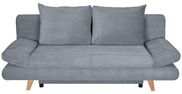 SCHLAFSOFA mit Schlafen auf Sitzhöhe, haustierfreundlicher Bezug Cord Dunkelgrau - Dunkelgrau/Buchefarben, KONVENTIONELL, Holz/Textil (200/75/85cm) - Carryhome