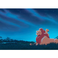 FOTOTAPETE THE LION KING STARGAZING  - Blau, Design, Textil (350/250cm) - Disney