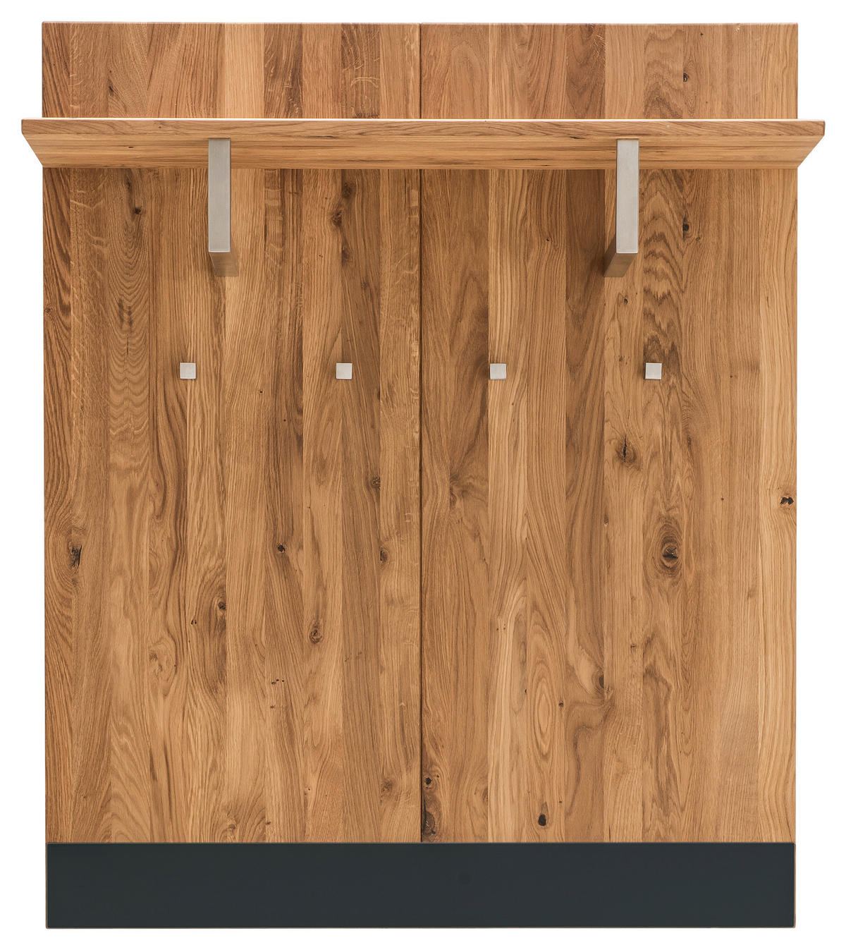 GARDEROBENPANEEL  in 88/106/33 cm  - Eichefarben/Anthrazit, MODERN, Glas/Holz (88/106/33cm) - Linea Natura