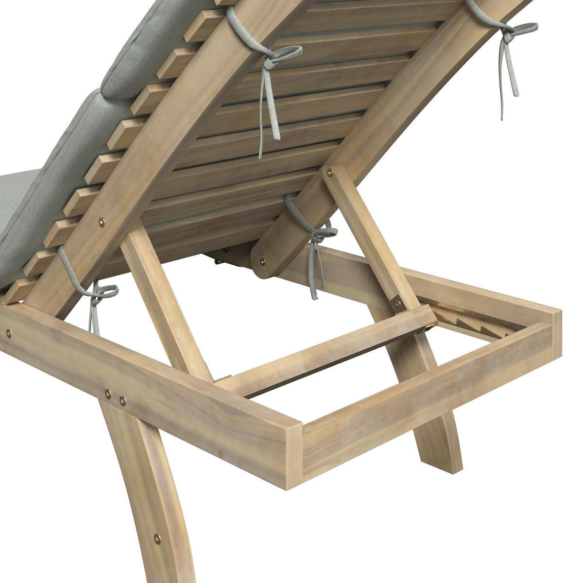 GARTENLIEGE 170/55/54 cm  - Akaziefarben, Natur, Holz/Kunststoff (170/55/54cm) - Ambia Garden