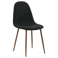 STUHL-SET 2 Stück  in Stahl Textilgeflecht Metall, Textil  - Dunkelbraun/Schwarz, Design, Textil/Metall (44/87/53cm) - Livetastic