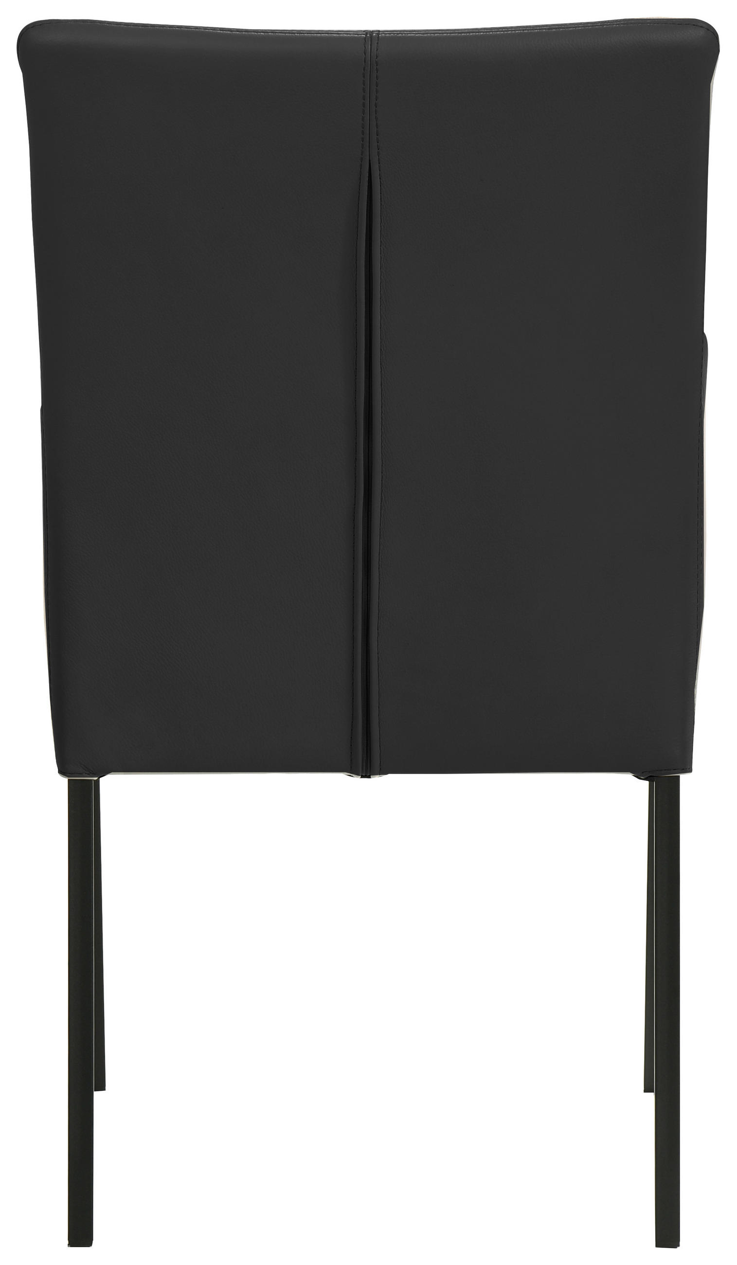 ARMLEHNSTUHL  in Echtleder pigmentiert  - Schwarz, Design, Leder/Metall (56/96/62cm) - Johann Jakob