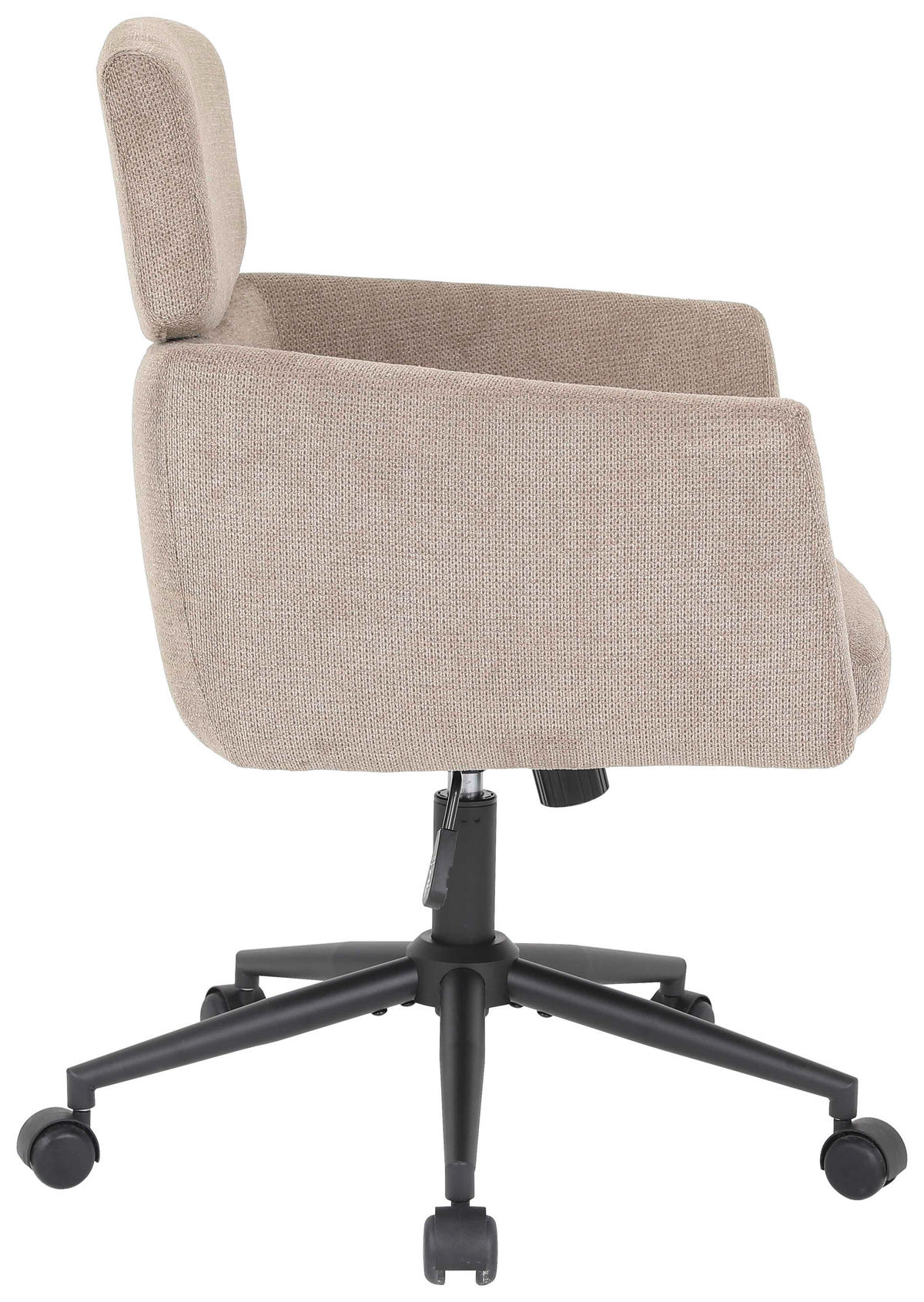 DREHSTUHL Mikrofaser Braun  - Schwarz/Braun, MODERN, Holz/Kunststoff (62/92/100/63cm) - MID.YOU