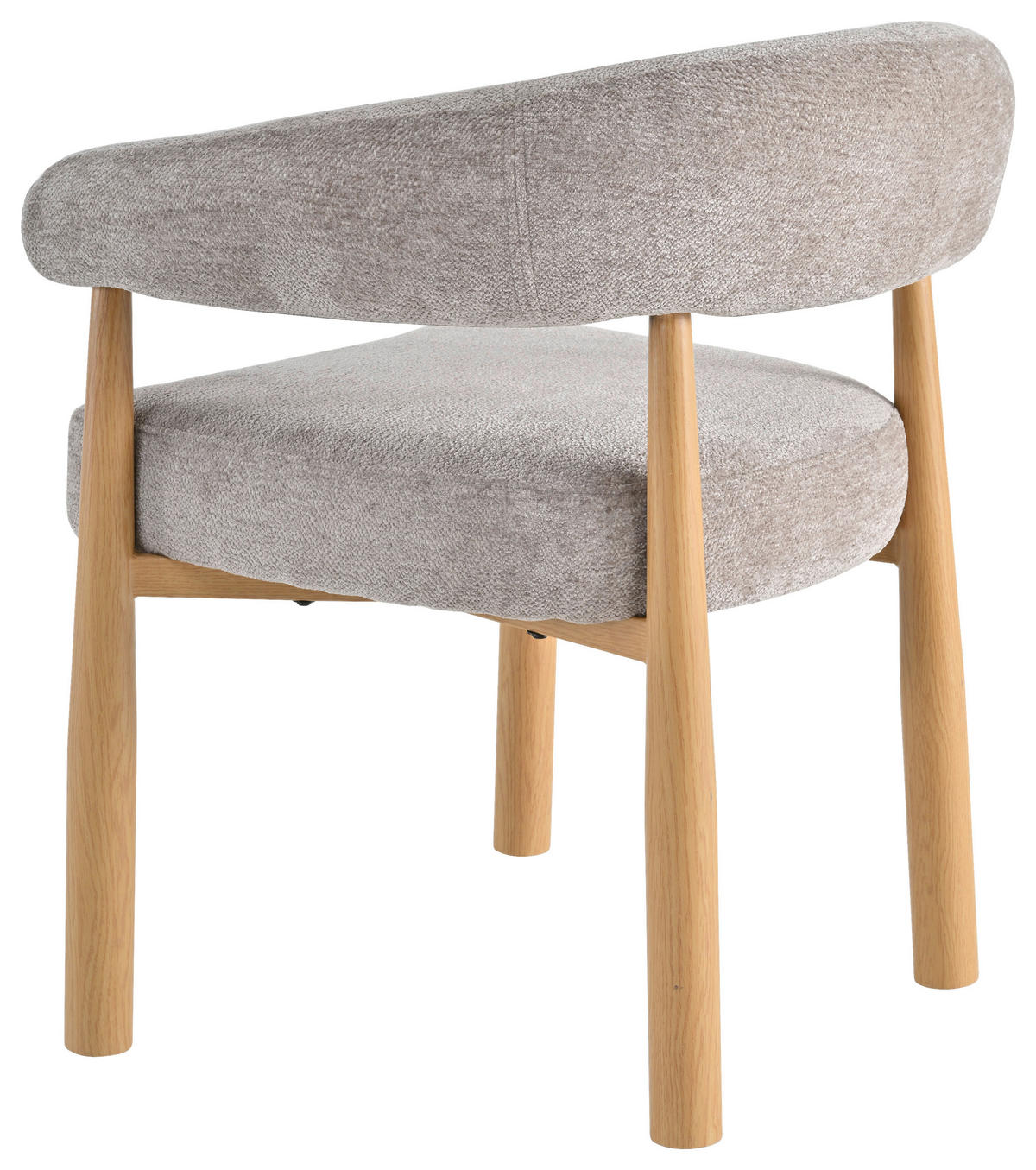 ARMLEHNSTUHL   Webstoff  Eichefarben, Beige  - Eichefarben/Beige, MODERN, Textil/Metall (61/75/61cm) - Livetastic