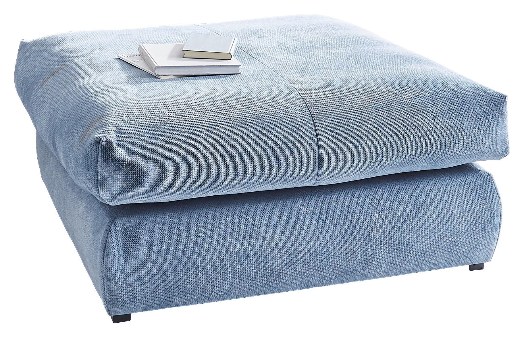 HOCKER Webstoff Blau  - Blau/Schwarz, Design, Kunststoff/Textil (110/50/110cm) - Carryhome
