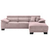 ECKSOFA in Cord Rosa  270/174 cm  - Schwarz/Rosa, Design, Holz/Textil (270/174cm) - Pure Home Lifestyle