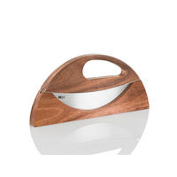 WIEGEMESSER WAVE  - Akaziefarben, Design, Holz/Metall (19,8/10,2/2,2cm) - AdHoc