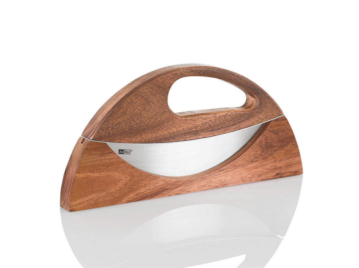WIEGEMESSER WAVE  - Akaziefarben, Design, Holz/Metall (19,8/10,2/2,2cm) - AdHoc
