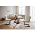 ECKBANK 155/213 cm  in Beige  - Beige/Schwarz, Design, Textil/Metall (155/213cm) - Novel