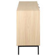 SIDEBOARD  150/80/40 cm  - Eichefarben/Schwarz, KONVENTIONELL, Glas/Holzwerkstoff (150/80/40cm) - Xora