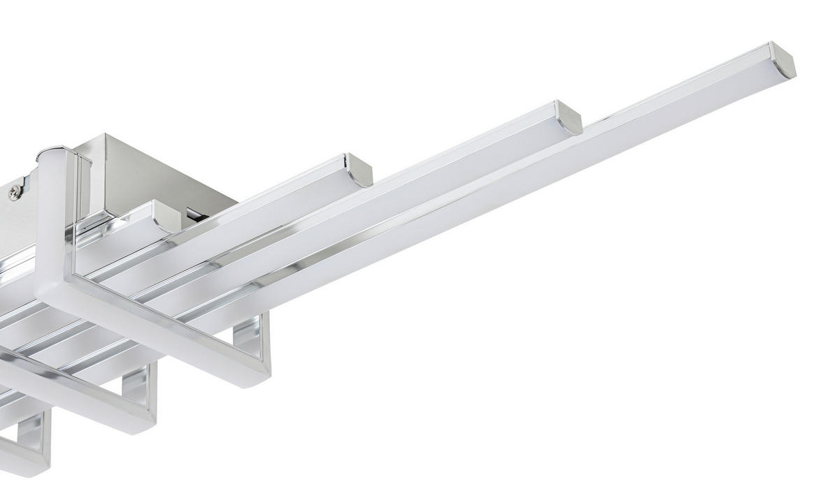 DECKENLEUCHTE    78/14/8 cm  - Chromfarben, Trend, Kunststoff/Metall (78/14/8cm) - Collett's Monde