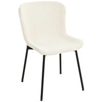 SCAUN in metal, textil, lemn alb  - alb/negru, Modern, metal/lemn (50/79/59cm) - MID.YOU