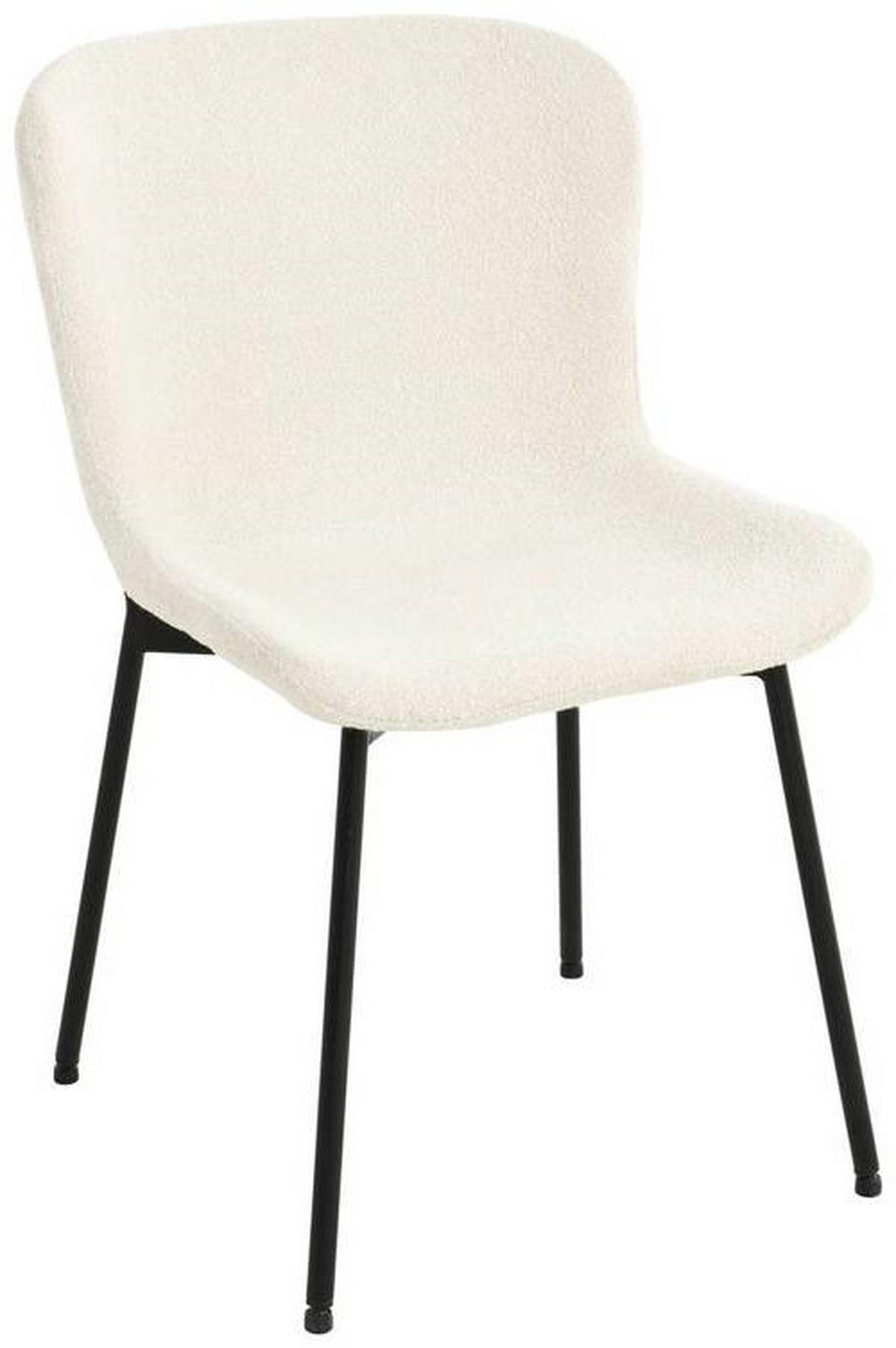 SCAUN in metal, textil, lemn alb  - alb/negru, Modern, metal/lemn (50/79/59cm) - MID.YOU