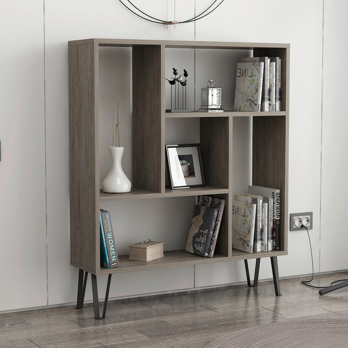 REGAL  90/107,8/25 cm Eiche dunkel  - Eiche dunkel, Design, Holzwerkstoff (90/107,8/25cm) - Livetastic