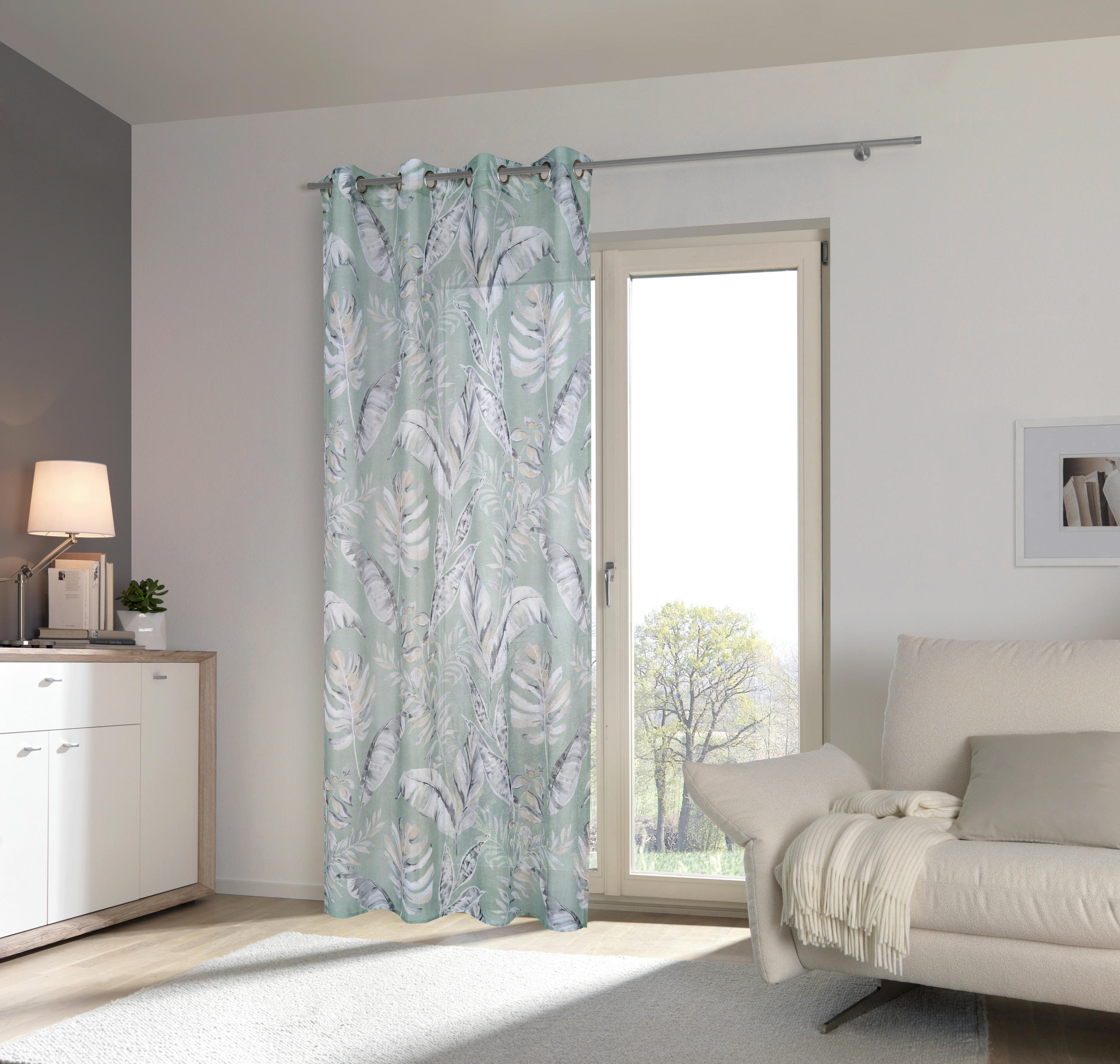 ÖSENSCHAL CREOLA halbtransparent 140/245 cm   - Grün, Design, Textil (140/245cm) - Esposa