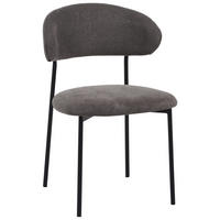 VIERFUßSTUHL - Schwarz/Grau, KONVENTIONELL, Textil/Metall (53/80/57cm) - MID.YOU