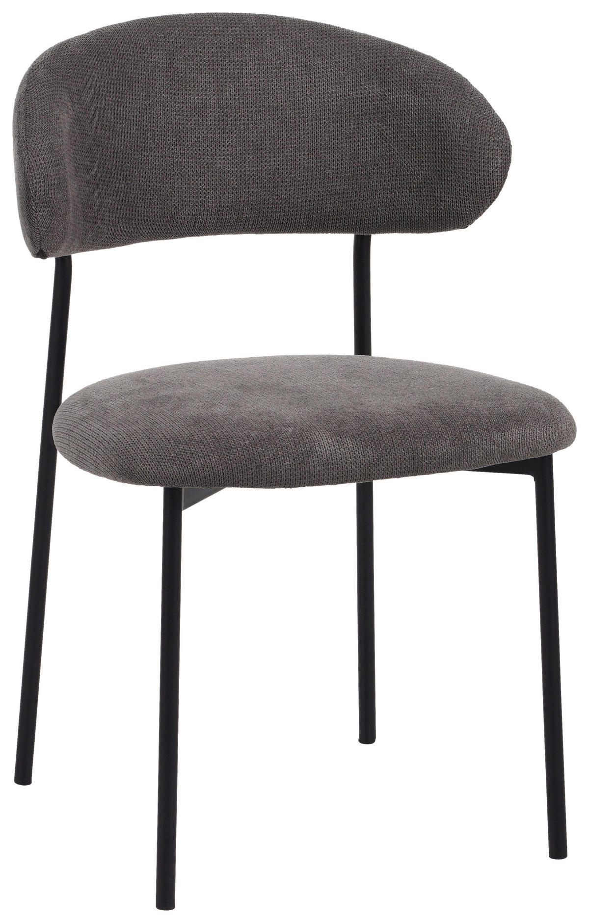 VIERFUßSTUHL - Schwarz/Grau, KONVENTIONELL, Textil/Metall (53/80/57cm) - MID.YOU