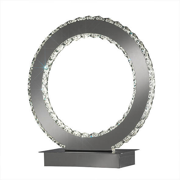 LED-TISCHLEUCHTE 30/32 cm   - Chromfarben, Design, Metall (30/32cm)