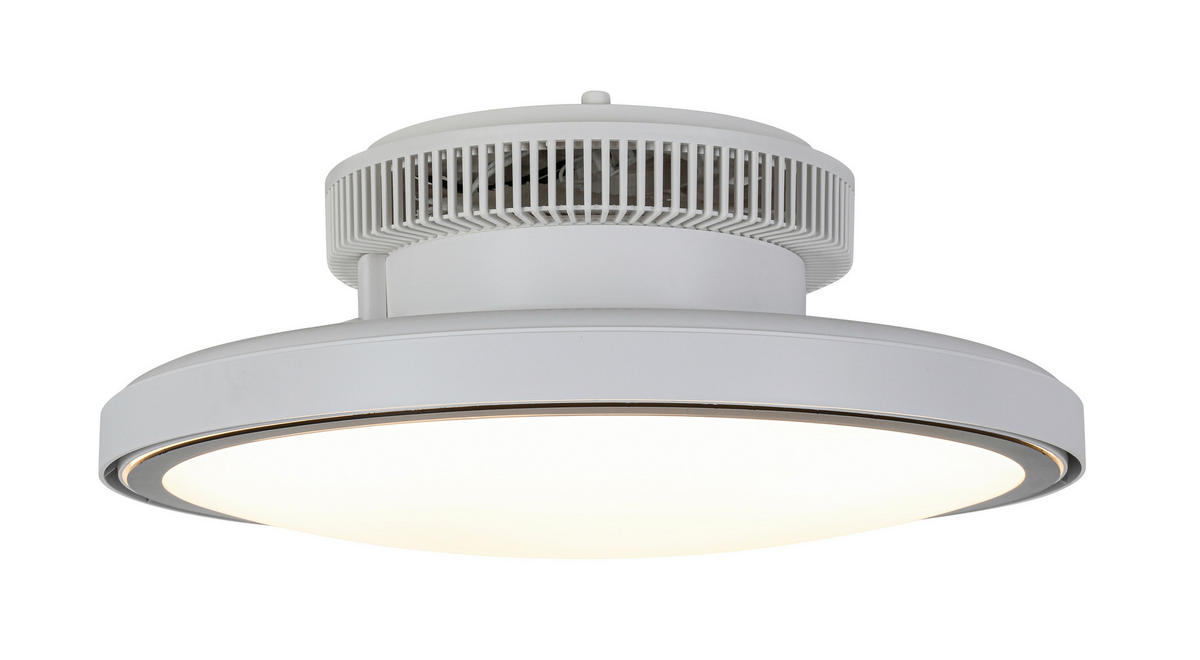 DECKENVENTILATOR - Schwarz/Weiß, Trend, Kunststoff/Metall (46/19,5cm) - Mican