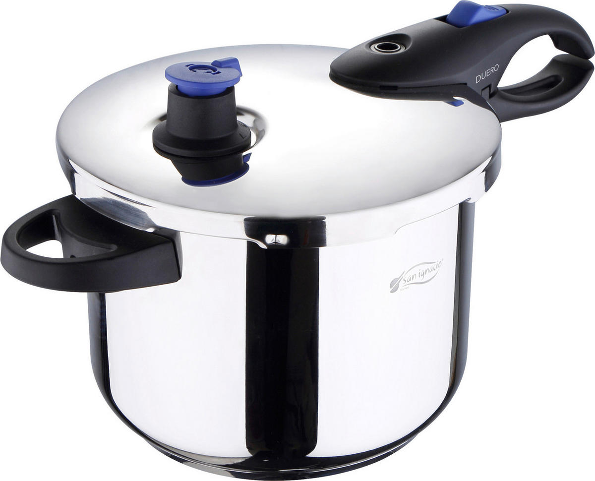 SCHNELLKOCHTOPF 5.5 L  - Blau/Silberfarben, Basics, Kunststoff/Metall (22cm) - SAN IGNACIO