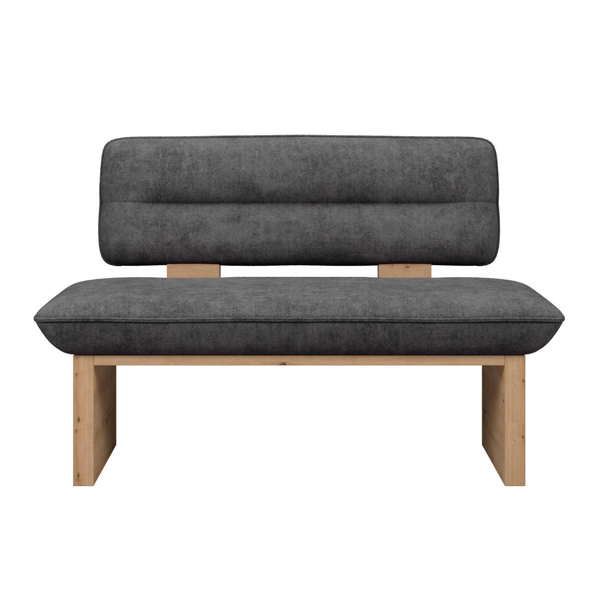 SITZBANK 140/87/67 cm Webstoff Schwarz  - Eichefarben/Schwarz, KONVENTIONELL, Textil (140/87/67cm) - James Wood