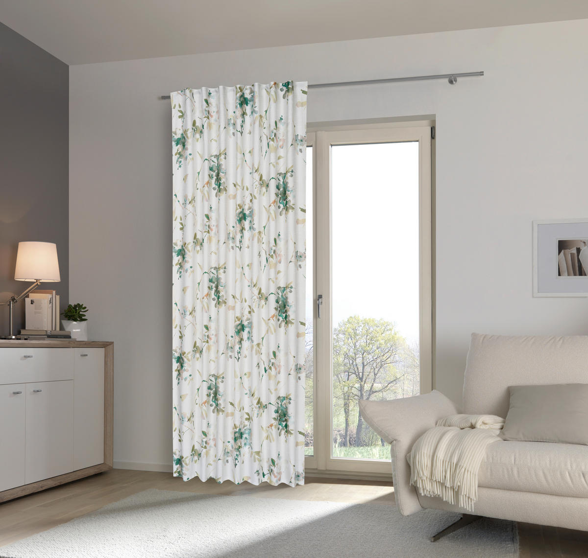 HOTOVÝ ZÁVES, nepriehľadné, 140/245 cm - zelená, Konventionell, textil (140/245cm) - Esposa