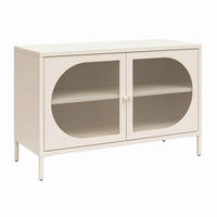KOMMODE Luna 100/64/40 cm  - Creme, Design, Glas/Metall (100/64/40cm) - MID.YOU
