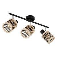 STRAHLER Mali 45/8,5/19 cm  - Schwarz/Naturfarben, Natur, Holz/Metall (45/8,5/19cm) - Globo