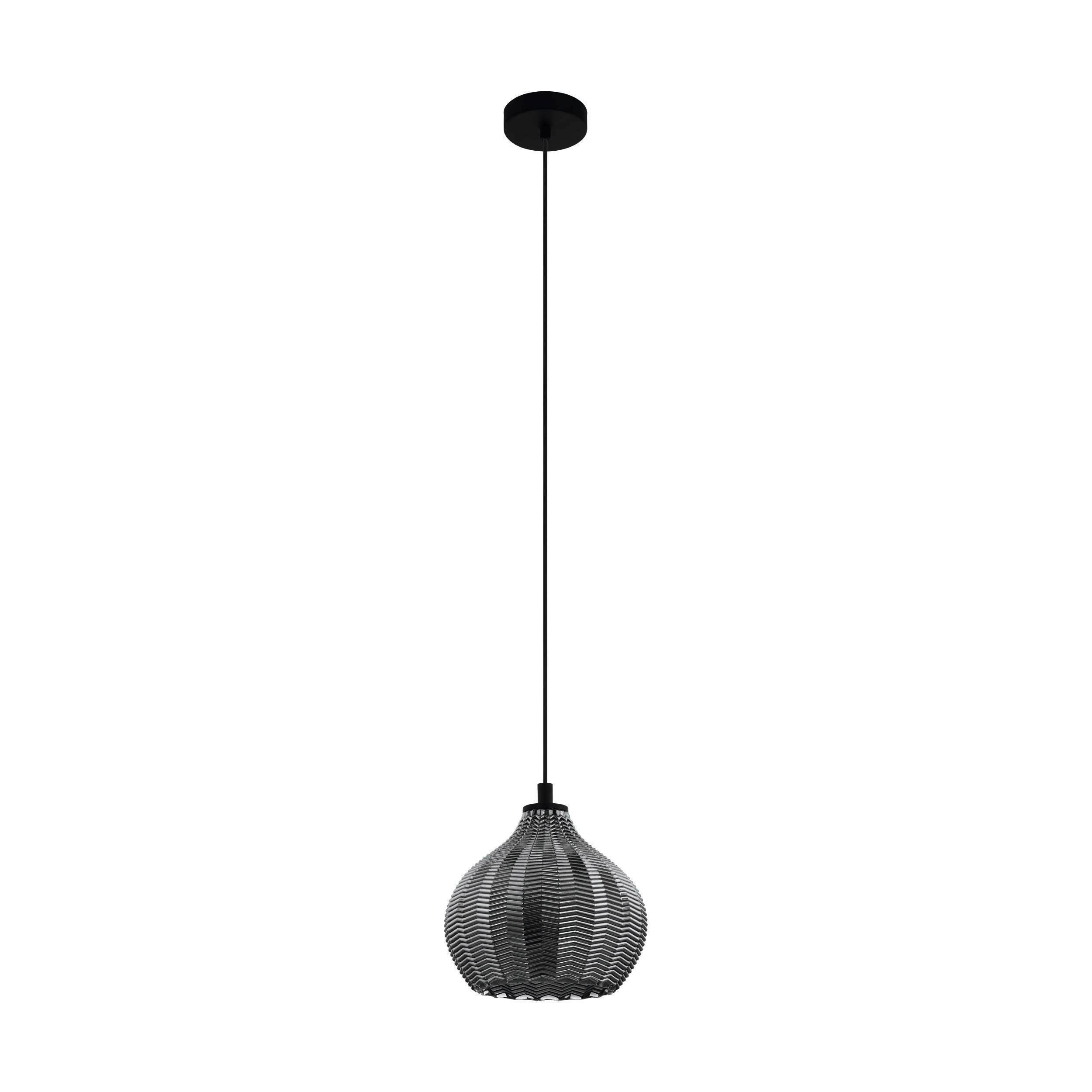 HÄNGLAMPA 23/110 cm  - svart, Design, metall/glas (23/110cm) - Eglo