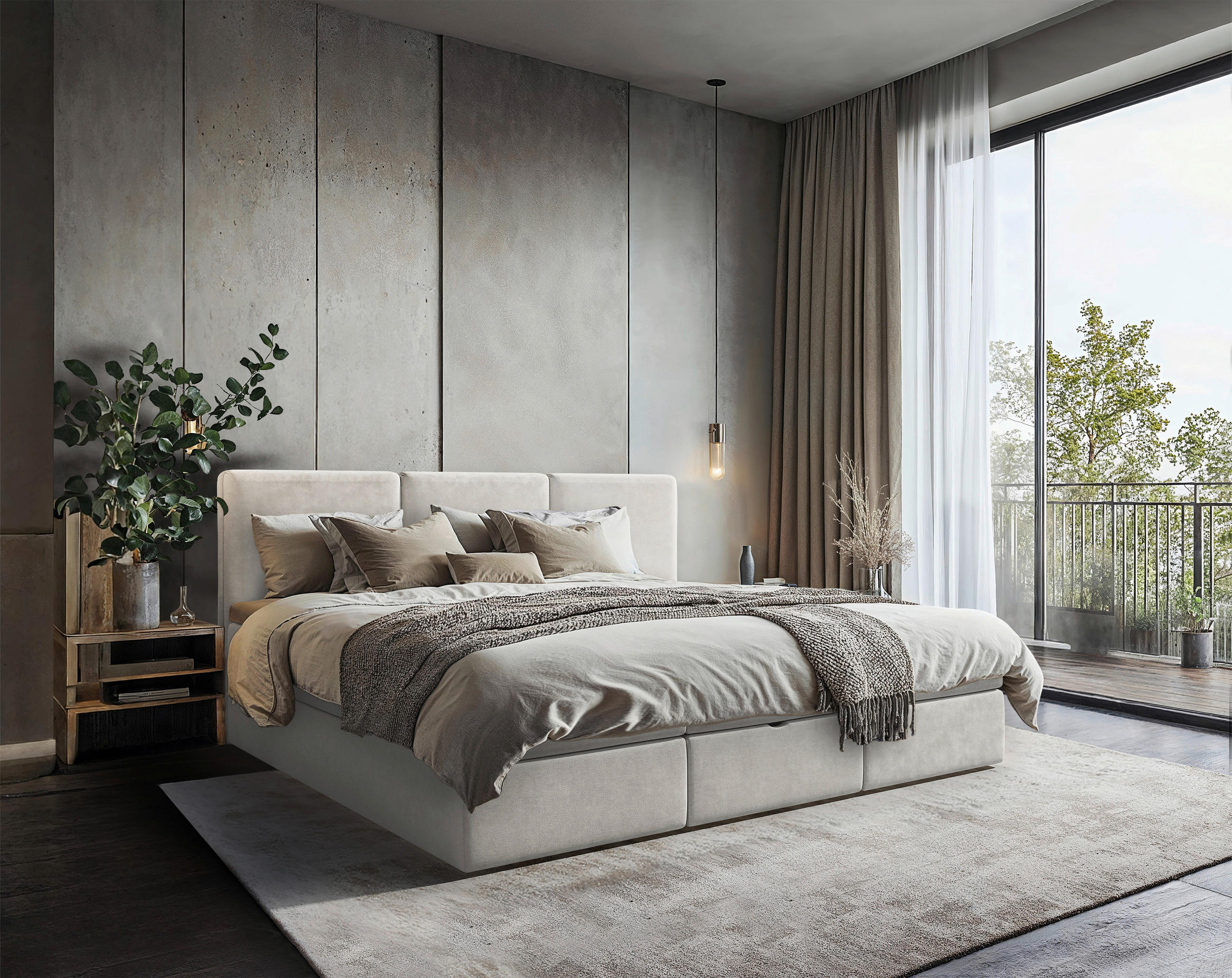 FAMILIENBETT - Schwarz/Grau, MODERN, Holz/Kunststoff (270/200cm) - MID.YOU