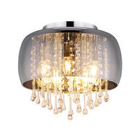 TAKLAMPA 35/28 cm  - klar/kromfärg, Basics, metall/glas (35/28cm) - Globo