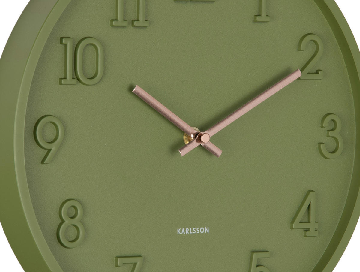 WANDUHR  Smaragdgrün 30 cm  - Smaragdgrün, Basics, Kunststoff (30cm) - Karlsson