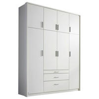NYÍLÓAJTÓS SZEKRÉNY fehér  - ezüst/fehér, Design, műanyag/faalapú anyag (185/231/56cm) - Rauch Möbel