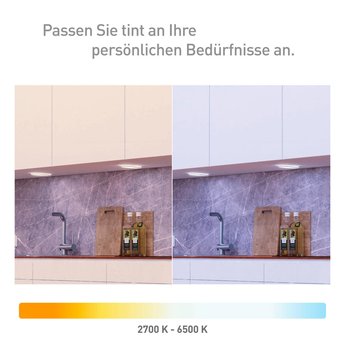 UNTERBAULEUCHTEN-SET TINT 5,5/1,5/15 cm  - Weiß, Basics, Kunststoff (5,5/1,5/15cm) - Tint