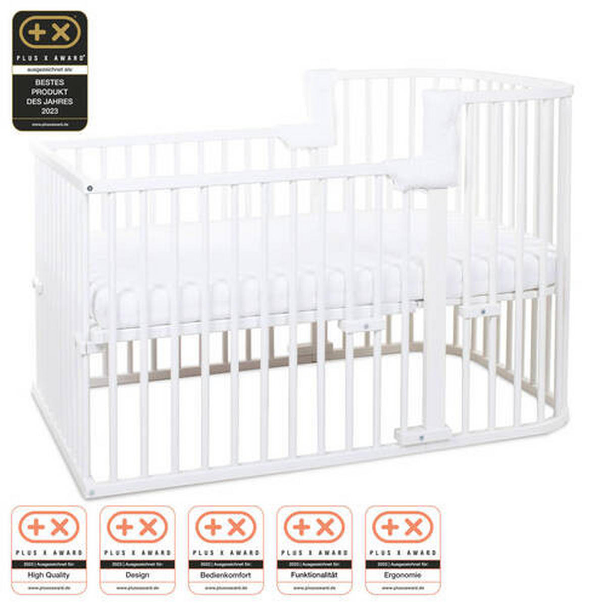 GITTERBETT  95/94/79 cm   - Weiß, Basics, Holz (95/94/79cm) - Babybay