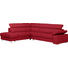 WOHNLANDSCHAFT in Leder Rot, Weinrot - Rot/Weinrot, Design, Leder/Metall (226/275cm) - Beldomo Premium WOHNLANDSCHAFT in Leder Rot, Weinrot - Rot/Weinrot, Design, Leder/Metall (226/275cm) - Beldomo Premium