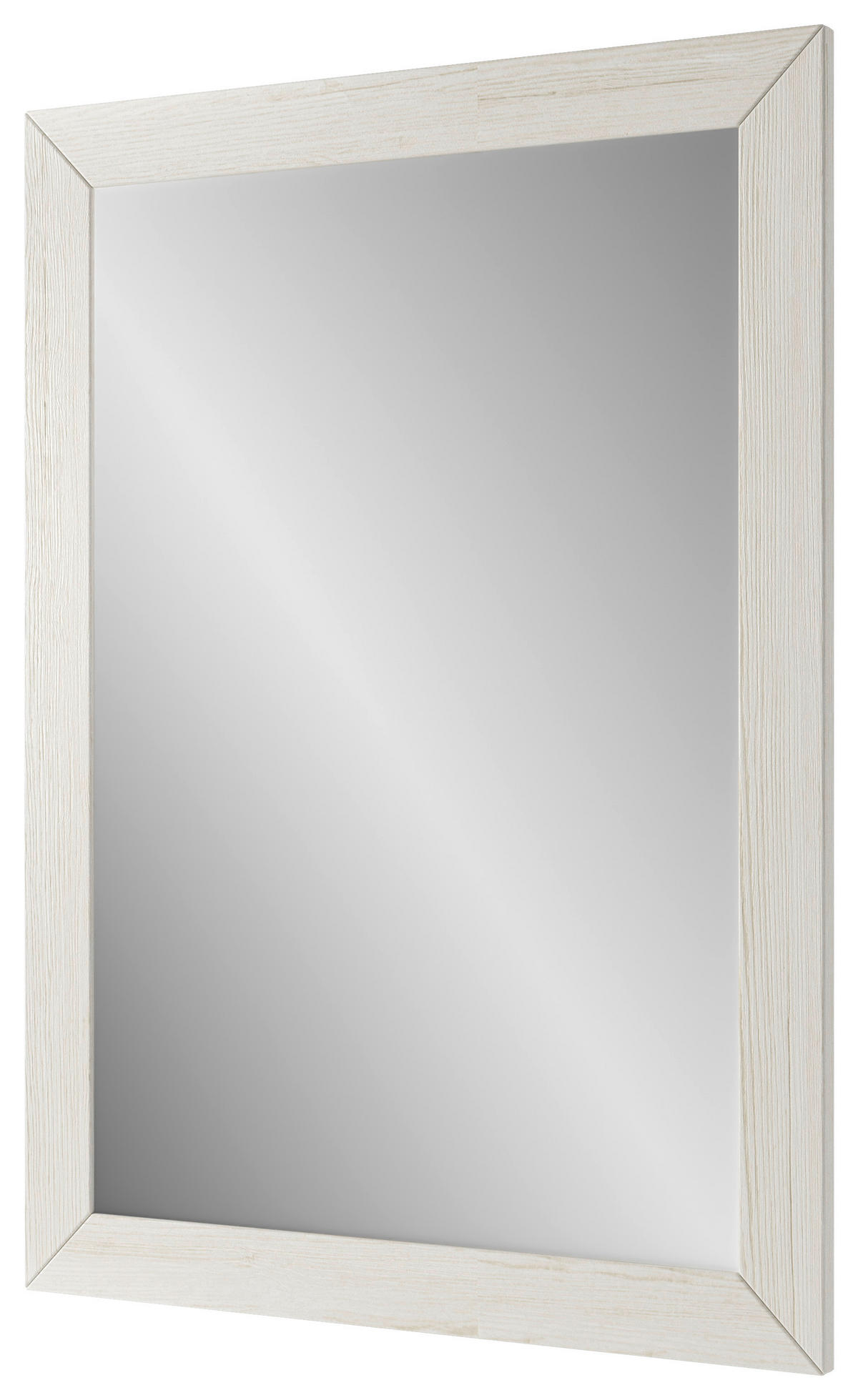 WANDSPIEGEL 100/70/2 cm    in rechteckig  - Weiß/Pinienfarben, Basics, Glas/Holzwerkstoff (100/70/2cm) - SetOne by Musterring