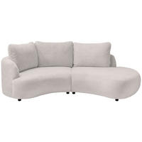 ECKSOFA Beige Mikrofaser  - Beige/Schwarz, MODERN, Kunststoff/Textil (139/250cm) - Livetastic