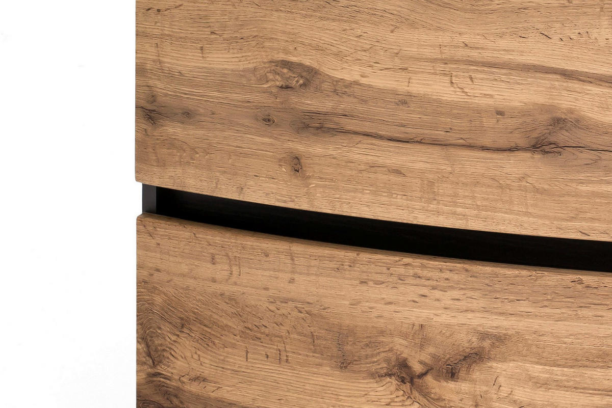 TVÄTTSTÄLL MED KOMMOD 80 cm  - vit/grafitfärgad, Klassisk, trämaterial/glas (80cm) - Held