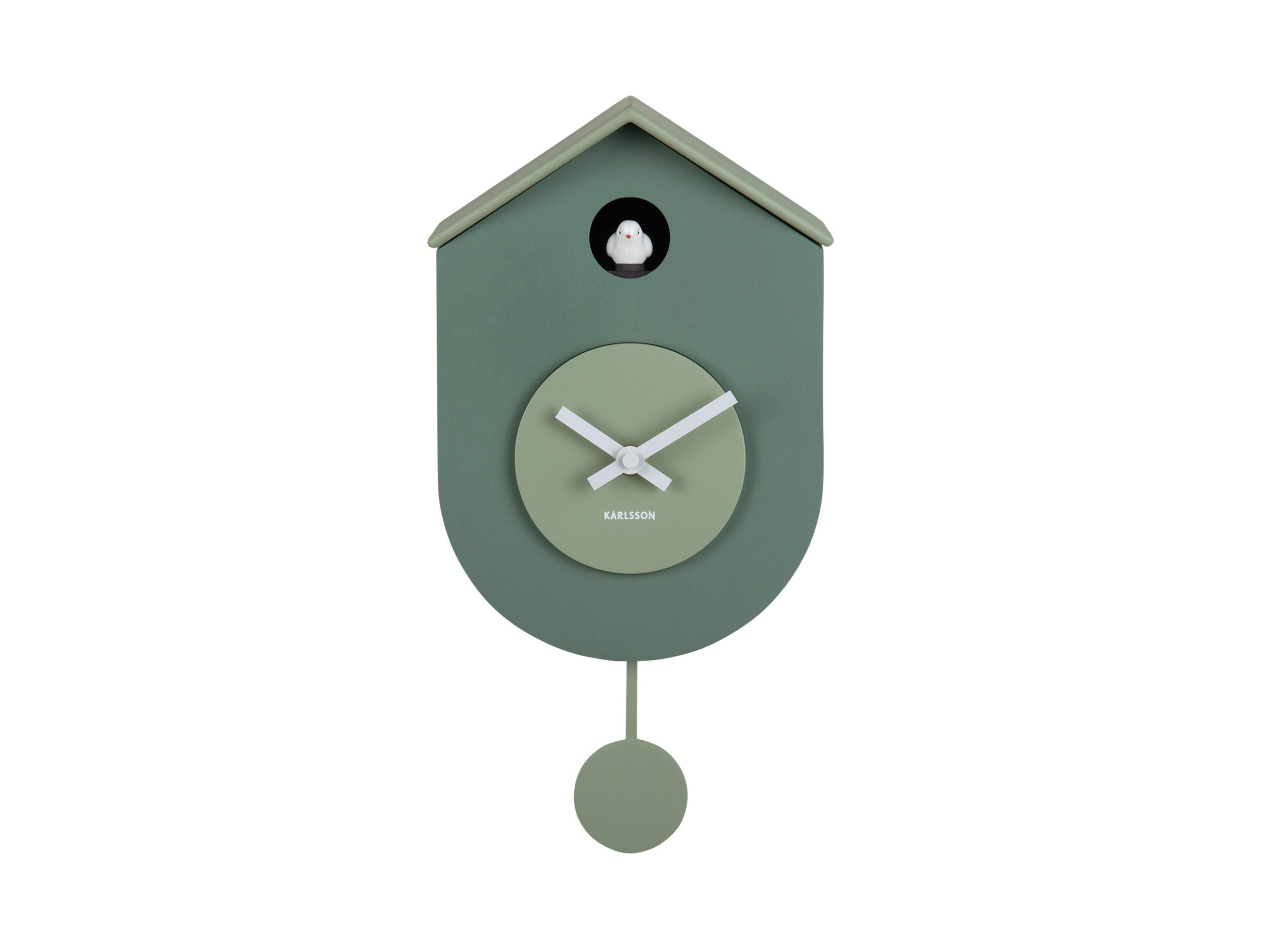 WANDUHR  Jadegrün  - Jadegrün, Basics, Kunststoff (17.5/9/33cm) - Karlsson