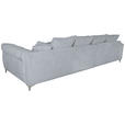 ECKSOFA Silberfarben Chenille  - Chromfarben/Silberfarben, KONVENTIONELL, Textil/Metall (227/329cm) - Carryhome