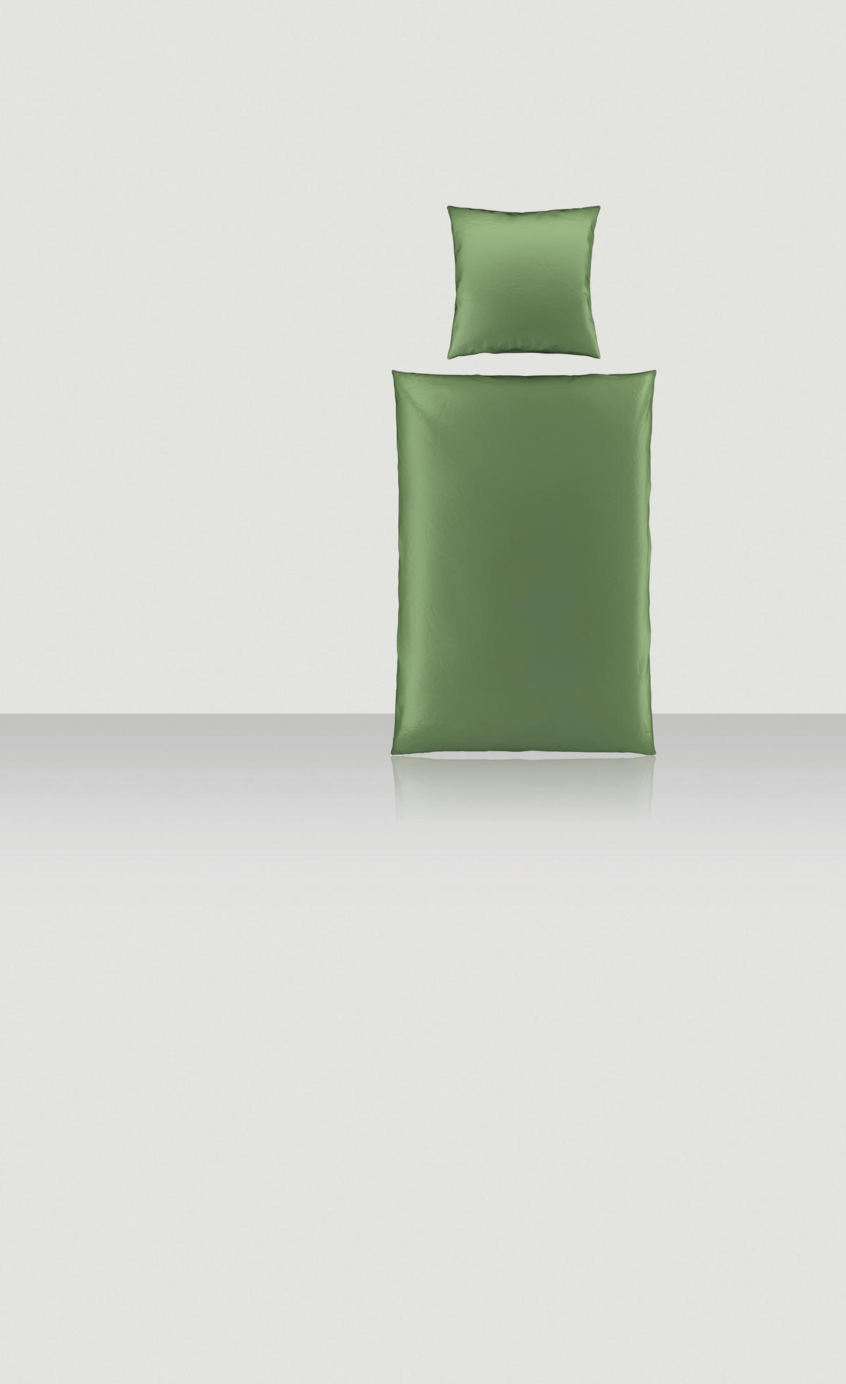 BETTWÄSCHE Satin 155/220 cm  - Jadegrün, Textil (155/220cm) - Novel