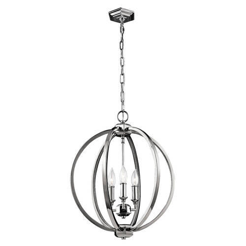 VISEČA SVETILKA  Elstead Corinne      43.2/67.9 cm      E14 - barve niklja, Konvencionalno, kovina (43.2/67.9cm) - Elstead Lighting