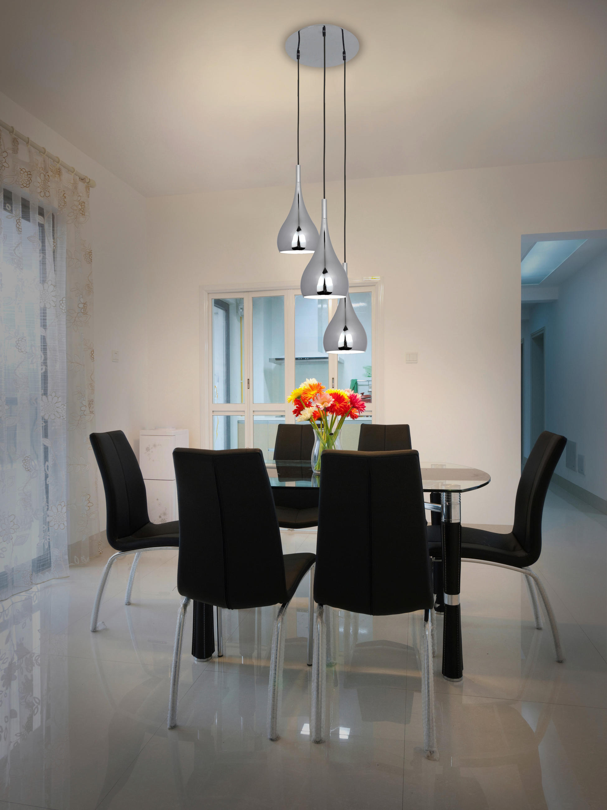 HÄNGELEUCHTE 30/120 cm   - Chromfarben, Trend, Metall (30/120cm) - Näve