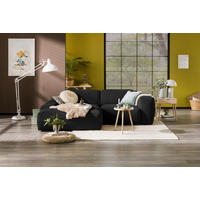 ECKSOFA in Cord Anthrazit  170/252 cm  - Anthrazit/Schwarz, Design, Kunststoff/Textil (170/252cm) - MID.YOU