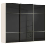 SCHWEBETÜRENSCHRANK  in Schwarz, Champagner  - Champagner/Schwarz, KONVENTIONELL, Glas/Holzwerkstoff (242/223/68cm) - Novel