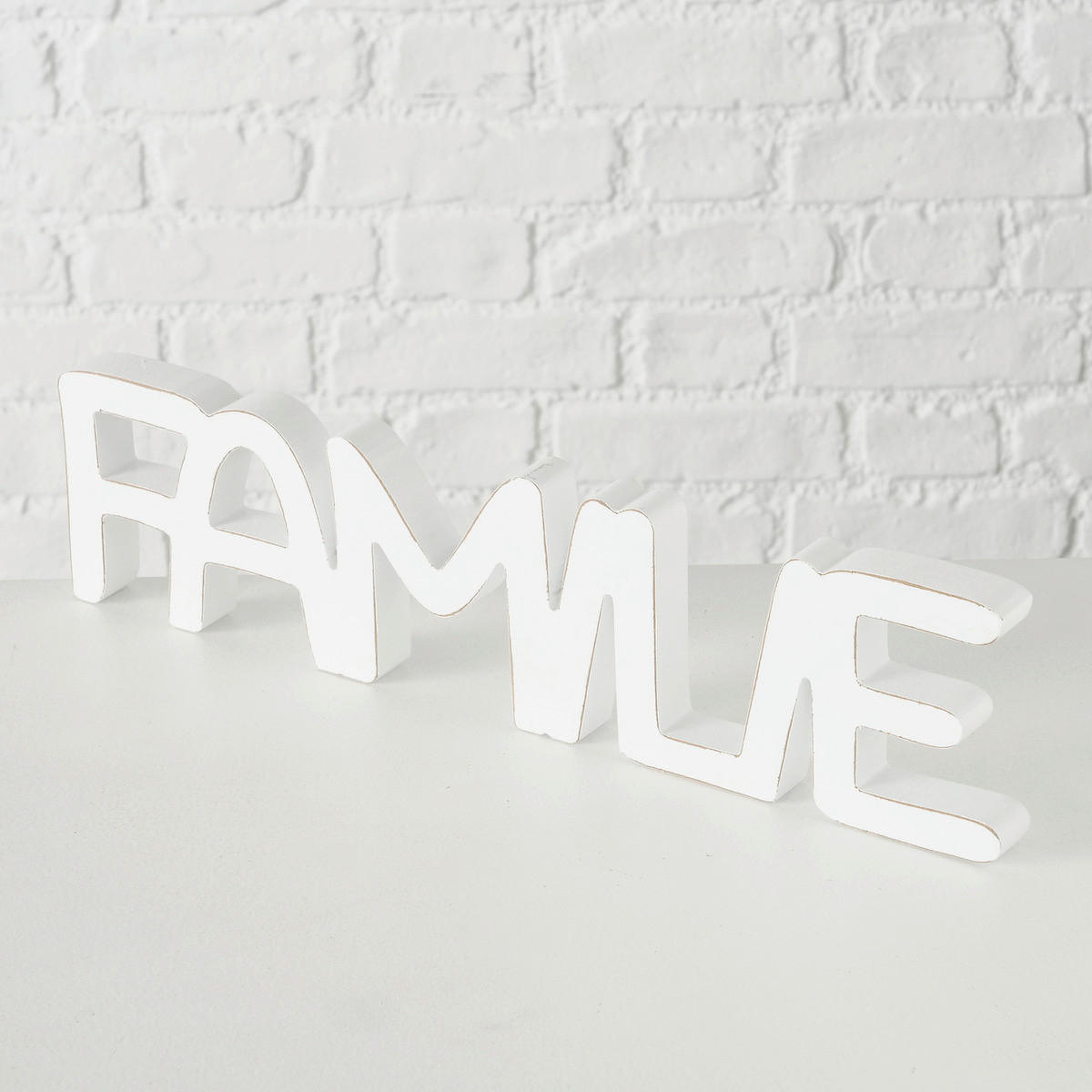 DEKOSCHRIFTZUG - Weiß, Natur, Holzwerkstoff (40/10/10cm)