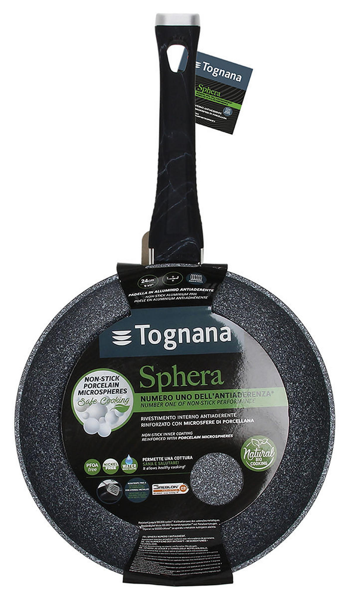 TIGANJ  26 cm        - crna, Osnovno, metal (26cm) - Tognana