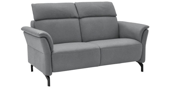 2-SITZER-SOFA in Mikrofaser Grau  - Schwarz/Grau, KONVENTIONELL, Textil/Metall (178/103/95cm) - Dieter Knoll