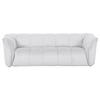 BIGSOFA in Plüsch Weiss  - Weiss/Schwarz, Konventionell, Kunststoff/Textil (220/67/106cm) - MID.YOU